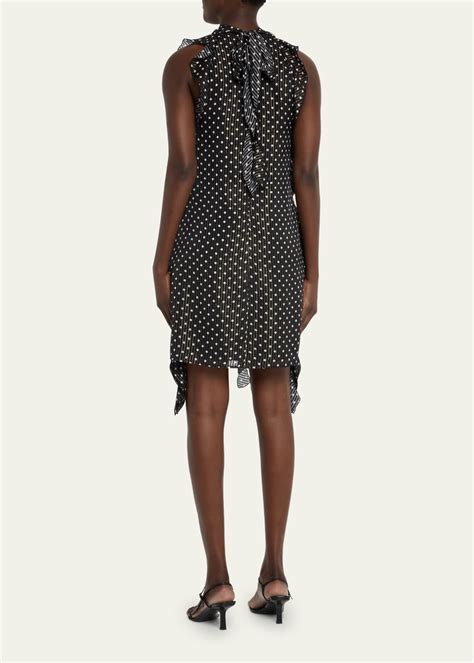 burberry polka dot chiffon dress|Burberry Cate Polka Dot Ruffle Chiffon Dress .